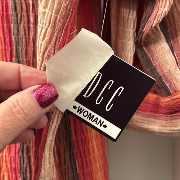 New! Vintage DCC Woman Crinkle Texture Blouse - Picture 2 of 6